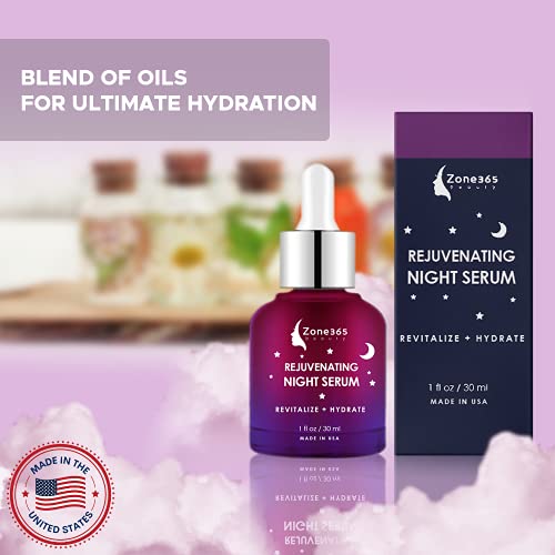 Zone - 365 Advanced Night Facial Serum For Skin Care With Hyaluronic Acid Vitamin E And Witch Hazel. 1Fl Oz To Reduce Wrinkles And Imperfections #TOP2