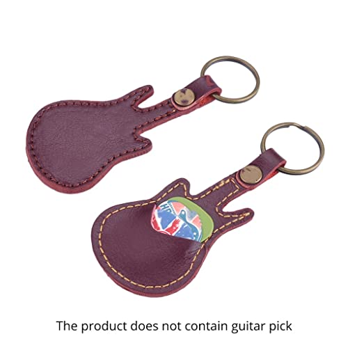 BDBHY Porte-clés en Cuir PU Porte-médiators De Guitare Porte-clés Médiators Sac Étui Accessoires - Les Beatles, Paul McCartney, John Lennon, RIngo Starr, George Harrison BDBHY Porte-clés en Cuir PU Porte-médiators De Guitare Porte-clés Médiators Sac Étui Accessoires – Image 3