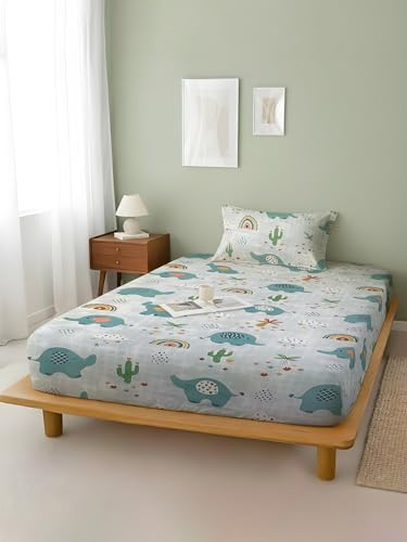 Image of Weave & Decor Kids Dedsheets Single Bed 60x90 Inches with 1 Pillow Cover 20x30 inch, Cotton Blend, Soft & Lightweight.