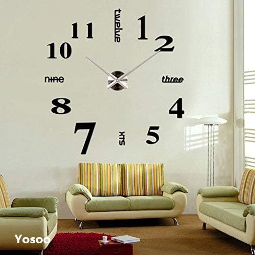 Amazon Co Jp 掛け時計 手作り Diy 壁時計 インテリア 室内 ウォールクロック ウォールステッカー ローマ数字と英語 時計を壁面に自由に設置できる シンプル 部屋装飾 簡単なおしゃれ時計 クロック シルバー ホーム キッチン