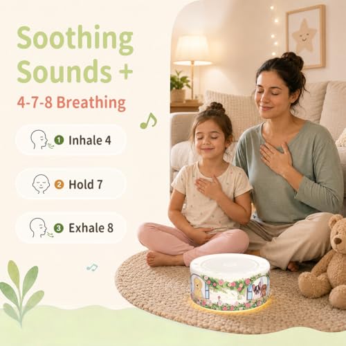 Image of Kipcush White Noise Machine for Baby & Adults, Sleep Sound Machine with 30 Soothing Sounds, 8-Color Night Light, Memory Function, White Noise for Sleeping, Nursery, Office, Travel, Relaxation