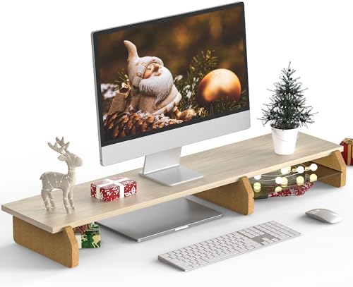 FITUEYES Réhausseur d'Écran en Bois,Support d'Ordinateur,PC,TV,Moniteur
