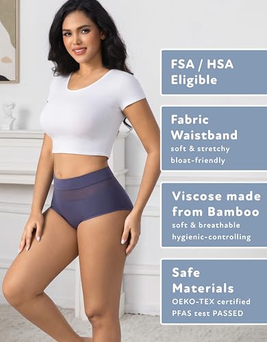 Image of Goat Union Overnight Period Underwear for Women Heavy Flow, Leakproof Menstrual Panties Full Coverage