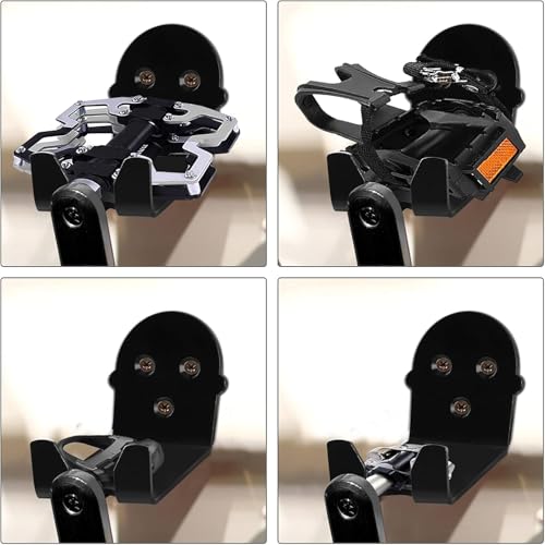 Eapele Bike Pedal Hanger Bicycle Wall Mount Horizontal Hanger, Heavy-duty 10GA Steel Plates Made, Support to 150lb, Compatible with Platform Pedal, Clipless Pedal, and Hybrid Pedal（3pcs）