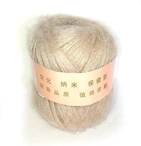 Artilin One Skein Soft&Warm Angola Mohair Cashmere Wool Knitting Yarn 50g,Beige