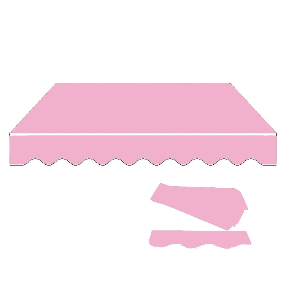 GJZQDKX Manual Retractable Awning Replacement Fabric for Outdoor Use Canopy for Doors & Windows 200cm-400cm (Pink 12x10ft/365x300cm)