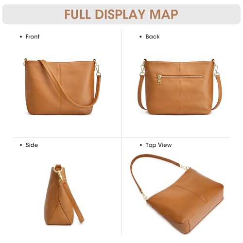 Image of Kattee Leather Crossbody Bags for Women, Crossbody Purses for Women, Women's Handbags Hobo Bag with Adjustable Strap