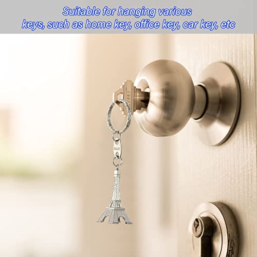 Inbagi 50 Pieces Eiffel Tower Keyring Paris Eiffel Tower Keychains Retro French Souvenirs Keychains Eiffel Tower Keychain For Home Jewelry Table Decor Gifts, Silver #TOP3