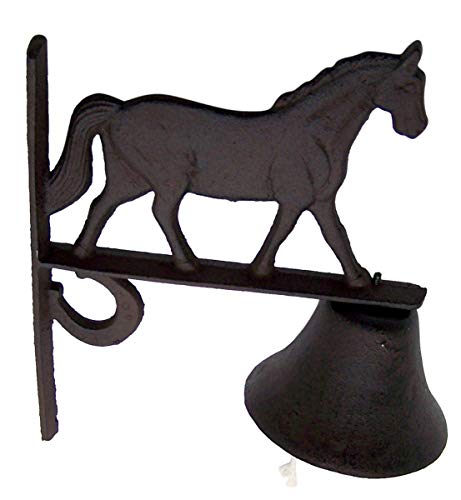 Farmhouse-Equestrian-Charm-Dinner-Bell-Vintage-Cast-Iron-Cowbell-775-Inches Farmhouse Equestrian Charm Dinner Bell Vintage Cast Iron Cowbell 775 Inches
