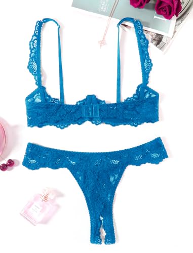 Image of Avidlove Sexy Lingerie Set for Women Lace Bra and Panty Sets Underwire Push Up Lace Lingerie Set XS-XXL