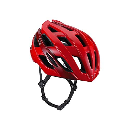 BBB Cycling Unisex-Adult Fahrradhelm Hawk | Damen und Herren | Aerodynamisch und 21 Luftschlitze | Rennrad | BHE-151 | Glänzend Rot M (54-58 cm), glossy red, M (54-58cm)