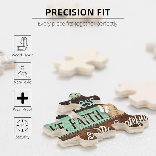 Puzzles Christian de Madera y 500 Piezas para Adultos con Tema Religioso y Cruz miniatura 5