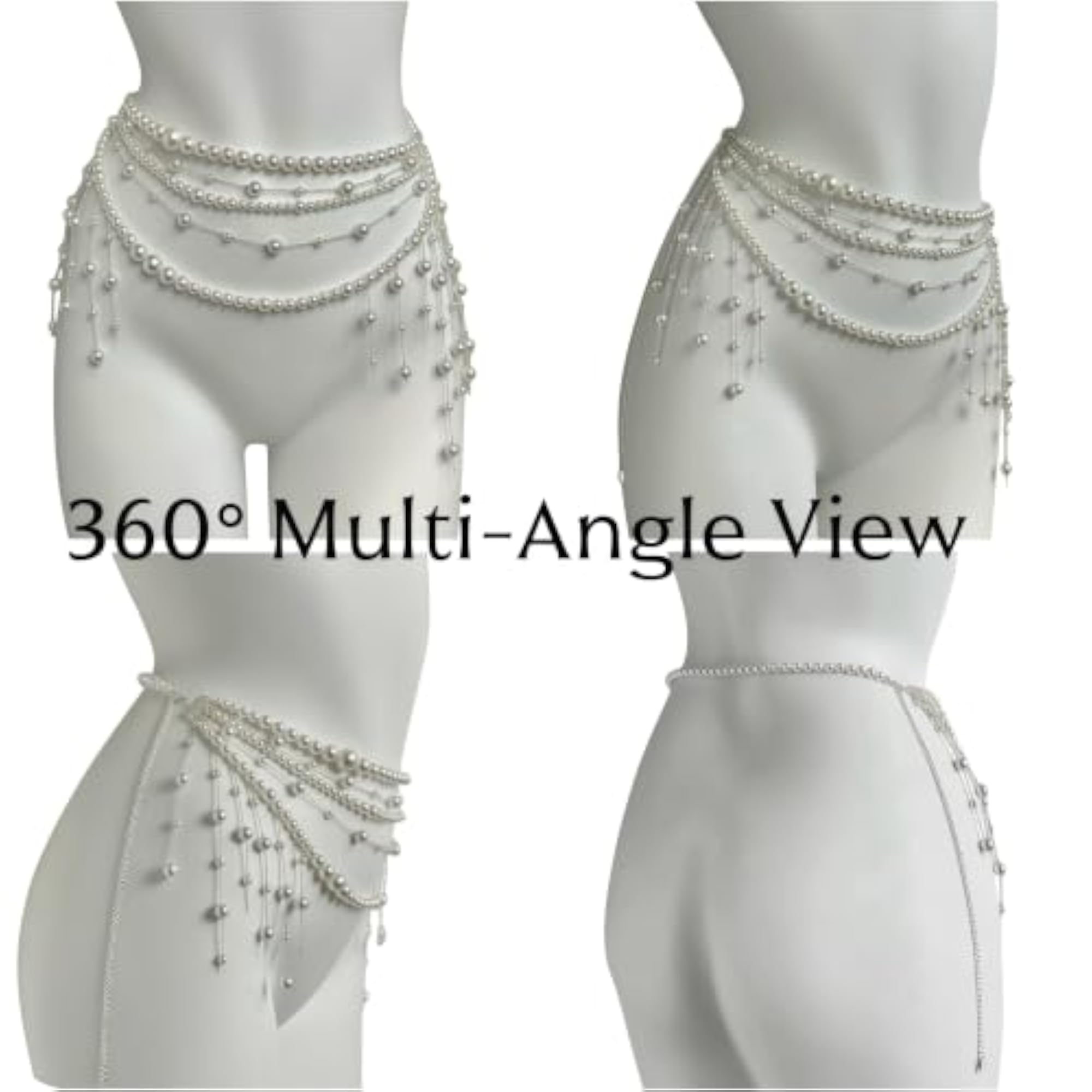 Women's Pearl Tassel Multilayer Body Chain Belt