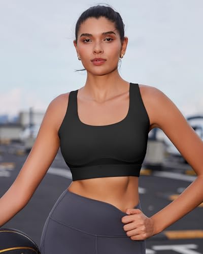 The Best Sports Bra for Large Breasts High Impact: A Real Talk Guide (I Tested 17 So You Don't Have To) 3 RUNNING GIRL Adjustable Straps High Impact Sports Bra for Women,High Support Workout Sports Bras with Sewn in Pads(WX3120 Black XL)
