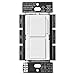 Lutron Maestro LED+ Dual Dimmer and Switch | 75-Watt LED Bulbs/2.5A Fans, Single-Pole | MACL-L3S25-WH | White