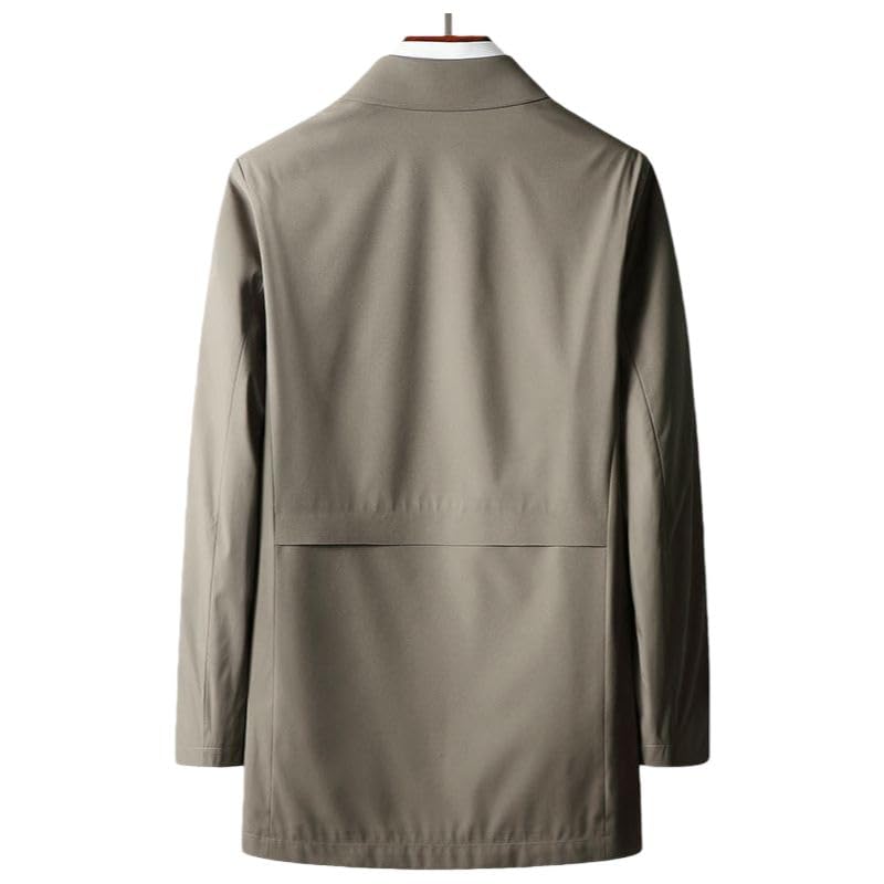 Trench uni pour homme avec revers : Ne craignez plus le vent de mi-saison - 3