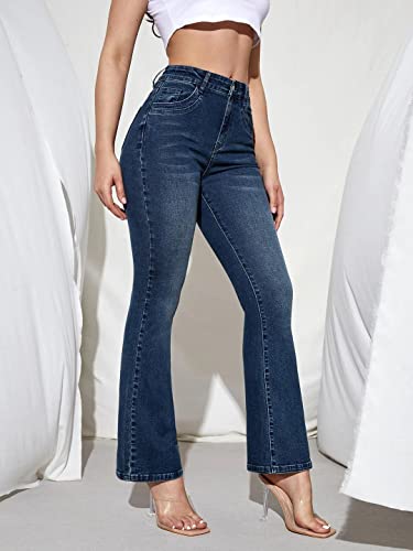 Image of KOTTY Flare Bottom Jeans for Women - Stylish Slim Fit with Bell Shape Leg