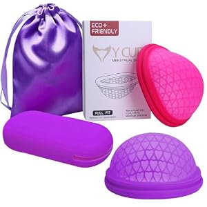 Menstrual Disc, Reusable Period Disc, Medical-Grade Silicone Flat-Fit Cup, Soft & Comfortable Menstrual Pad Alternatives for Women (S+L)