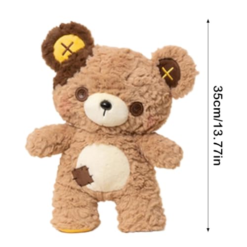Oso de peluche con acabados artesanales de ojos de botón 5