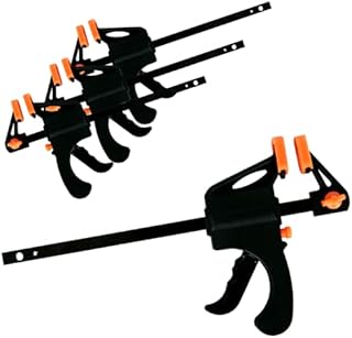 ZENO 4 x 103mm Jaws Ratchet Trigger Speed F Clamps | 4 Inch | Ratchet Bar Clamps | Quick Release Grip Clips | One Handed Clamps for Woodworking | Carpentry | Handmade Craft | DIY | Clamping