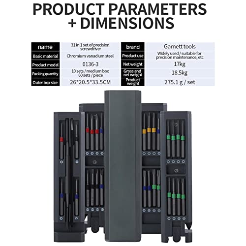 31 in 1 Precision Screwdriver Set | 28 Magnetic Bits Driver Kit for Professional Electronics Repair