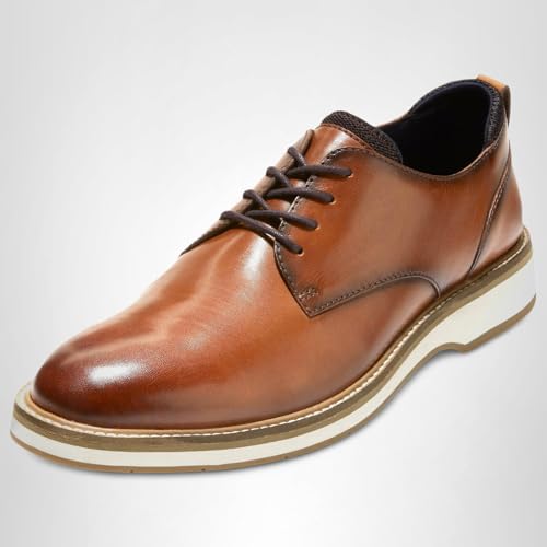Cole Haan Cole Haan Men's Osborn Grand 360 Plain Toe Oxfords, British Tan/Ivory, 9-M US