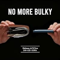 YESIIW Minimalistische Brieftasche-RFID-Schutz-Kartenhalter-Pop up Geldbörse-Schlankes Kartenetui mit Münzfach, Geldbörse Herren Klein Portmonee Slim Wallet for Men Blau – Ansicht 2