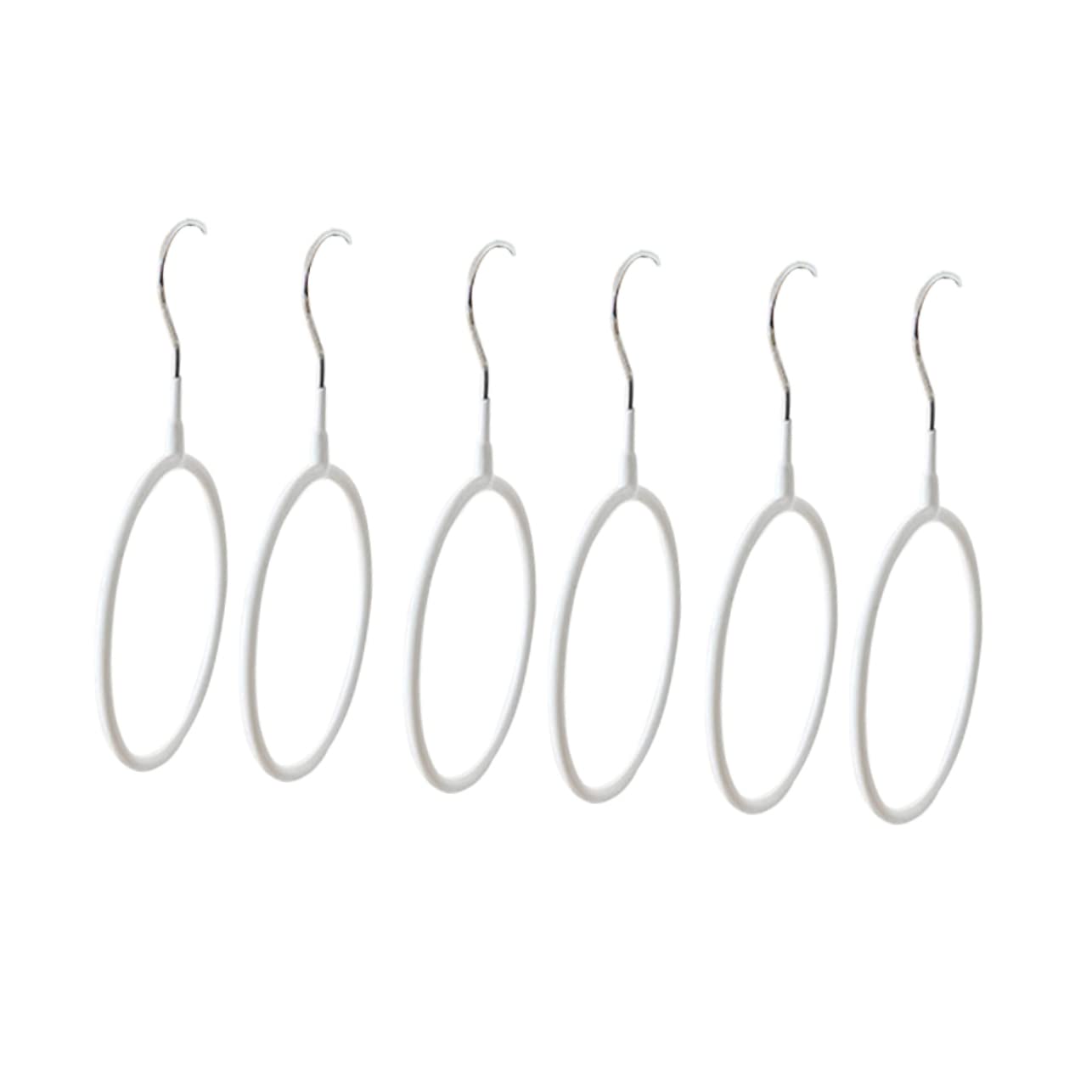 OUNONA 5pcs Necktie Scarf Hanger Loop Tie Organizer for Closet Space Saving White Hangers for Belts and Scarves Tidy Storage for Bedroom