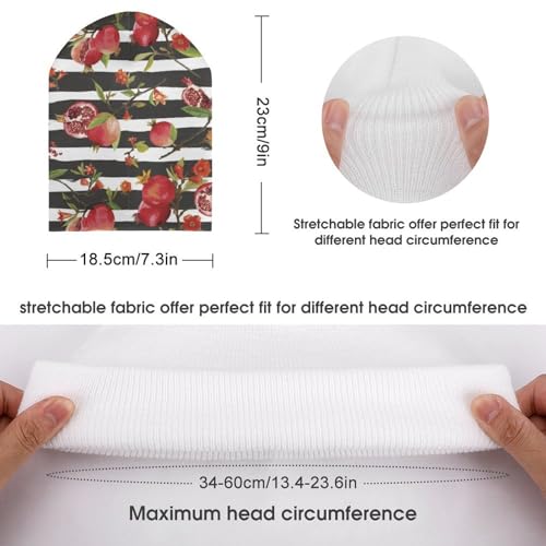 Fruit of Red Pomegranate Pattern Kids Beanie Hat for for Girls Boys Children Cap Winter Knitted Chemo Cancer Headwear Accessories Gifts Decoration2