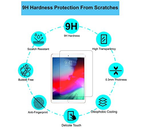 Image of Tempered Glass Screen Guard Protector Compatible for Apple iPad Pro 10.5 inch 2017 /iPad Air 3rd Generation 2019 (Transparent)