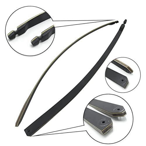 Black Hunter Archery Takedown Bow Longbow American Longbow Adult Right Hand Hunting Wood Bow 60",30-60Lbs Target Practice #TOP2