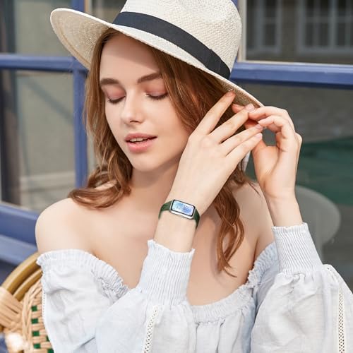 SumNeol Silikonowa bransoletka kompatybilna z Huawei Band 11 / Band 11 Pro, dla mężczyzn i kobiet, magnetyczna, oddychająca, sportowa bransoletka do zegarka Huawei Band 11 / Band 11 Pro, zielona