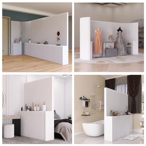Paravent mural portable pour diviser une pièce Cloison amovible blanche