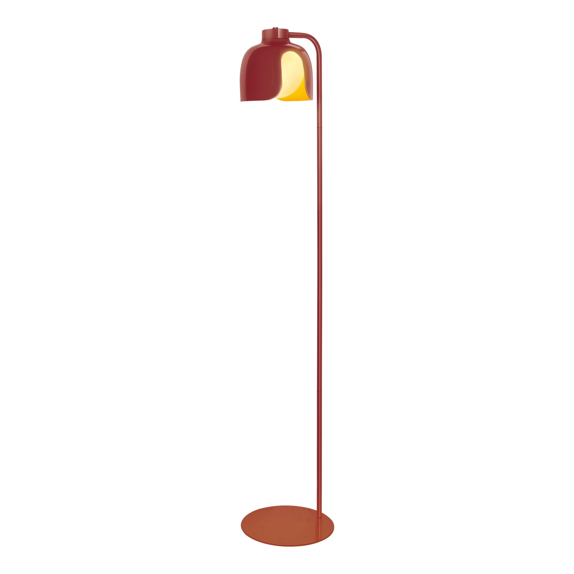 OSRAM Lampada da terra DECOR Corolle, vetro in metallo rosso, versione E27, cavo in tessuto, stile retrò, diametro 270mm