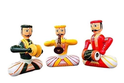 Yamkay Wooden Dolls Musical Set Male Wooden Indian Traditional Handcrafted