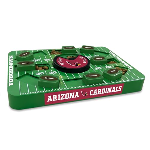 Image of Pets First NFL Arizona Cardinals Large Puzzle Toy for Dogs, Slow Feeder Board for Pets, New Bigger Size, Interactive Doggie Treat Toy