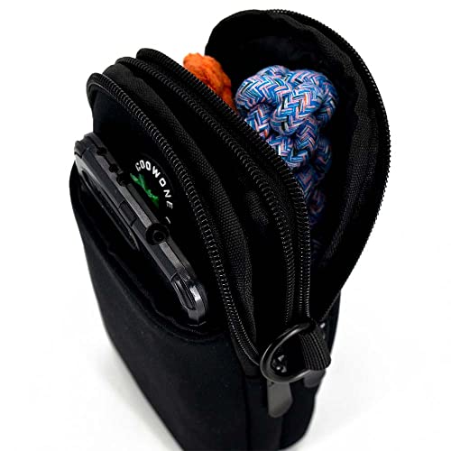 COOWONE Gassi Tasche Hund, Leckerli-Tasche für Hund Gassi gehen, Hund Tasche mit Poop Bag Dispenser, Crossbody Bag für Handy, Hunde-Leckerlis, Spielzeug, perfekt für Spaziergänge, Training, Laufen