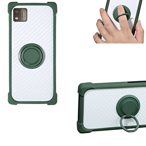 Caso de Soporte para Vortex V22 Placa Posterior de la PC de la Caja del teléfono + Cubierta de Marco Suave de Silicona [Anillo de Metal 360, Soporte magnético para automóvil] CSKB-LV Cover