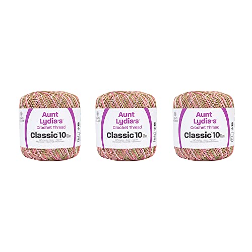 Image of Aunt Lydia Classic Pink Camo Crochet - 3 Pack of 300y /274m - Cotton - Gauge 10 - Crochet