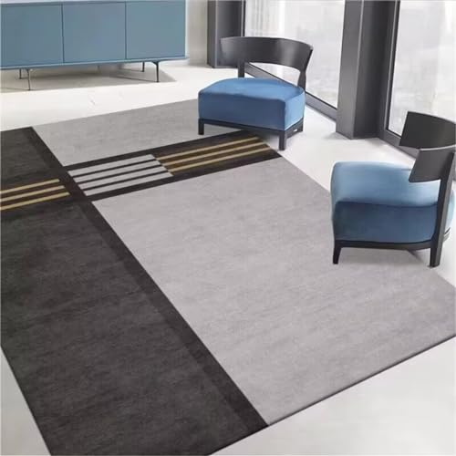 Tapis intérieur gris au design minimaliste moderne de salon