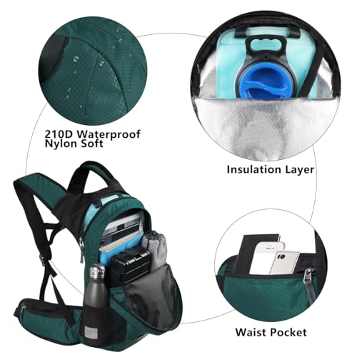 Sac à dos d'hydratation running et VTT avec poche à eau 2L sans BPA isolant - 3