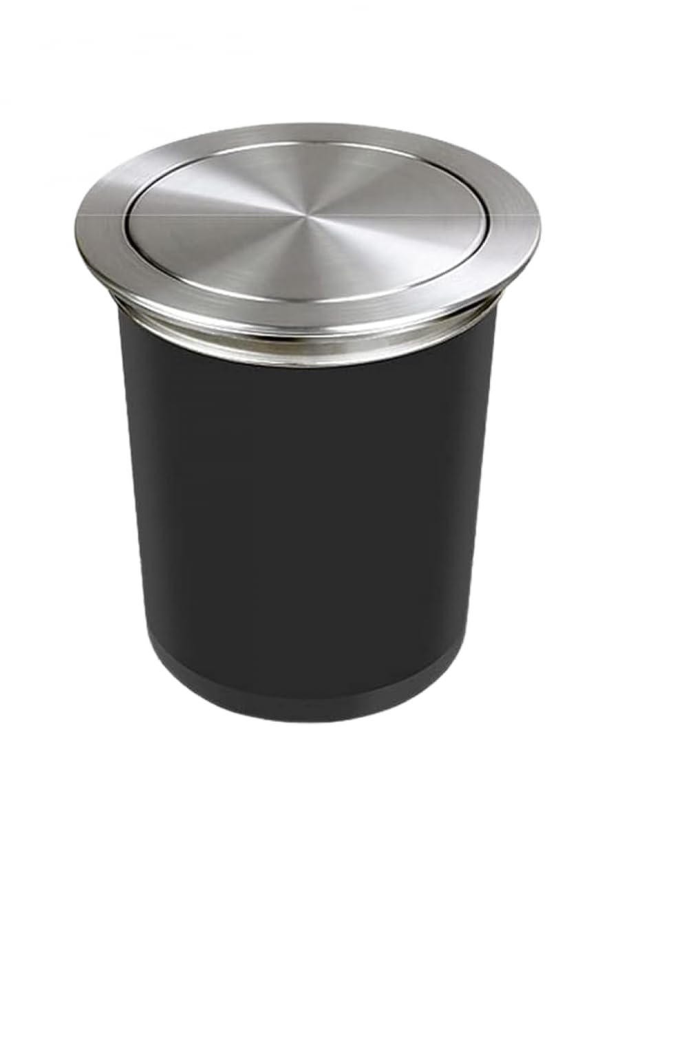 YISHUOYZBS Couvercle de poubelle encastré en acier inoxydable de 21,8 cm pour comptoir de cuisine, bureau, bureau