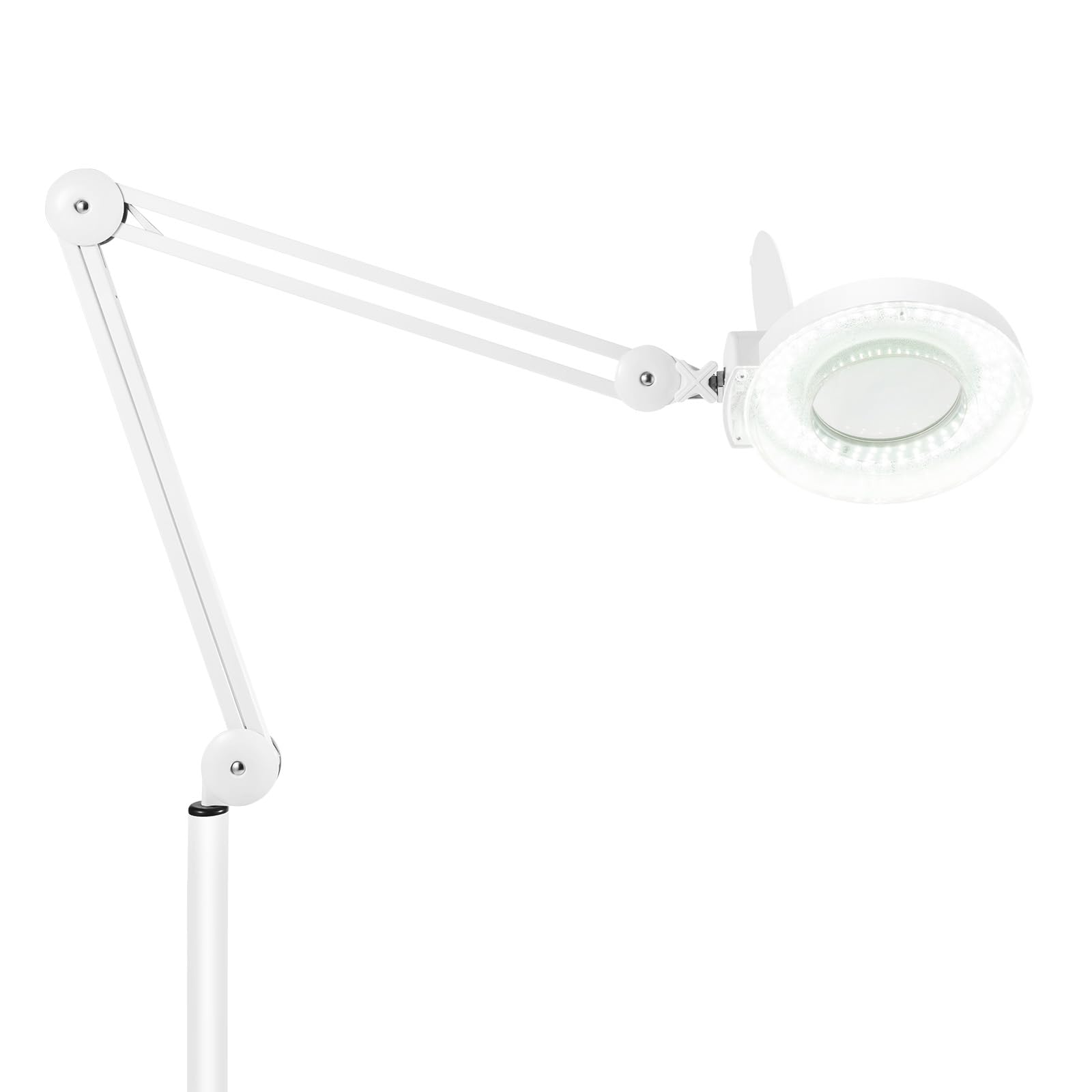 Lampa z lupą, kosmetyczna, LED, z lupą, lampa biurkowa LED, ściemniana, 8-krotna lupa