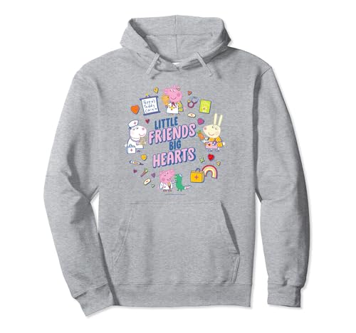 Peppa Pig Pullover Hoodie sweat à capuche fille vêtement motif grand coeur et amis de Peppa