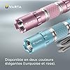 VARTA Lampe Torche LED incl. 1x pile AA, Lipstick Light, lumière, lampe de poche avec dragonne, boîtier en aluminium et poignée en caoutchouc, facile à trouver - brille dans le noir, turquoise #3