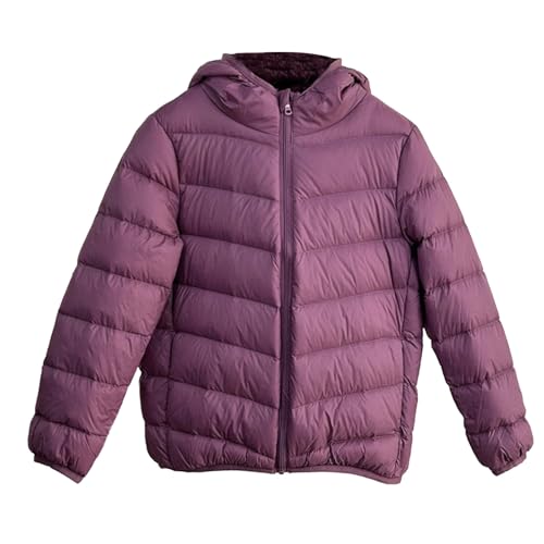 Boy's Girls Winter Windproof Down Jacket Kids Long Sleeve Lightweight Fleece Lined Jackets Outerwear Winter