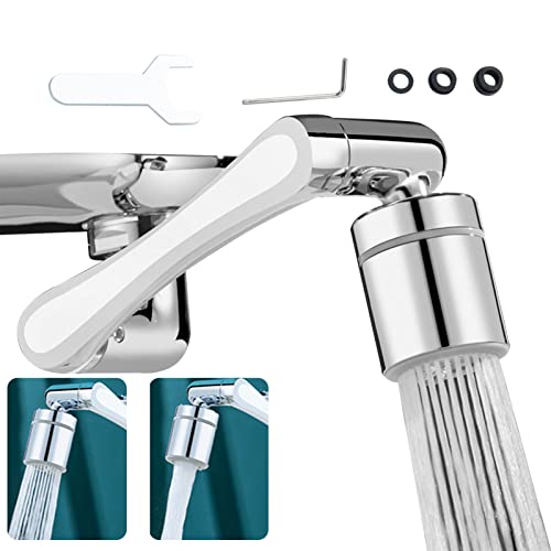 1440° Aireador de Grifo,Extensor Giratorio Grifo de Filtro de Salpicaduras,Ajustable 2 Modos Boquilla Grifo de Agua,Atomizador Grifo Universal Adaptador Grifo para Cocina,Baño,Hundir,M22/M20/M24