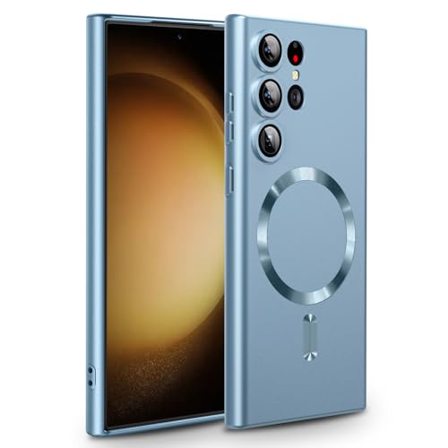 Galaxy S23 Ultra �p�P�[�X SC-52D SCG20 �P�[�X Magnetic�Ή� ���C�����X�[�d �y���^ TPU �\�t�g �M�����N�V�[ S23 �E���g�� �J�o�[ �}�O�l�b�g���� �ϏՌ� �ČRMIL�K�i�擾 ���ϖh�~ �ϋv�� �X�g���b�v���t