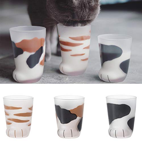cat paw Cup cat paw Glass cat paw Cups 1 Pcs Cute Cat Paws Glass Tiger Paws Mug Office Coffee Mug Breakfast Milk Glass Cup Gift (b) - Image 2