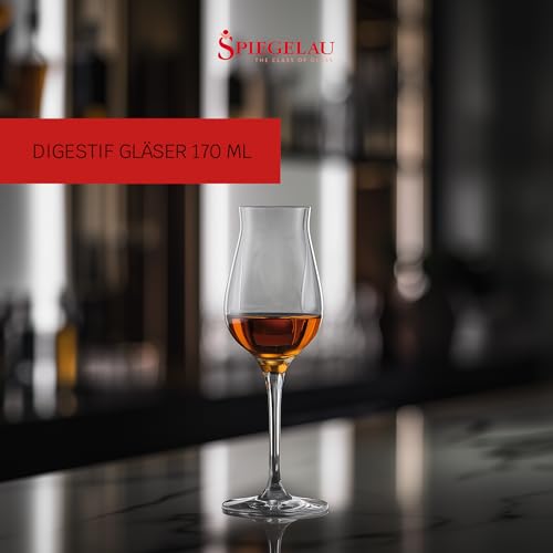 Foto von Spiegelau Digestif Gläser 170 ml, 4 Stück, Authentis, 4400170, Schnapsgläser mit Stiel aus Kristallglas, Likörgläser spülmaschinenfest